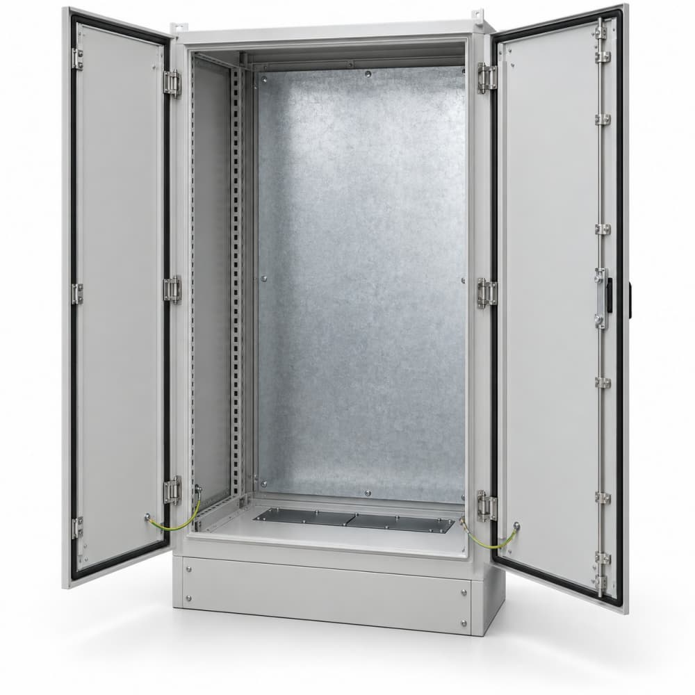 Double-door cabinet interior detail