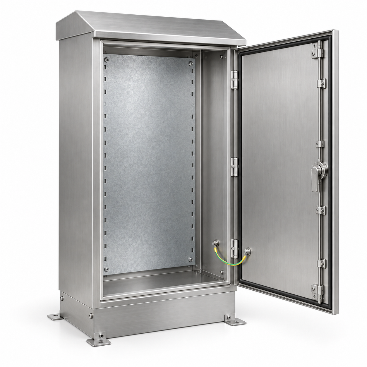 Outdoor cabinet open-door detail