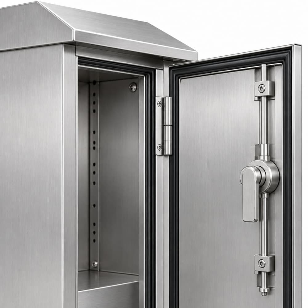 Outdoor cabinet sealing detail