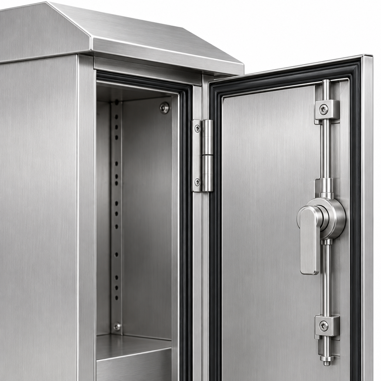 Outdoor cabinet sealing detail