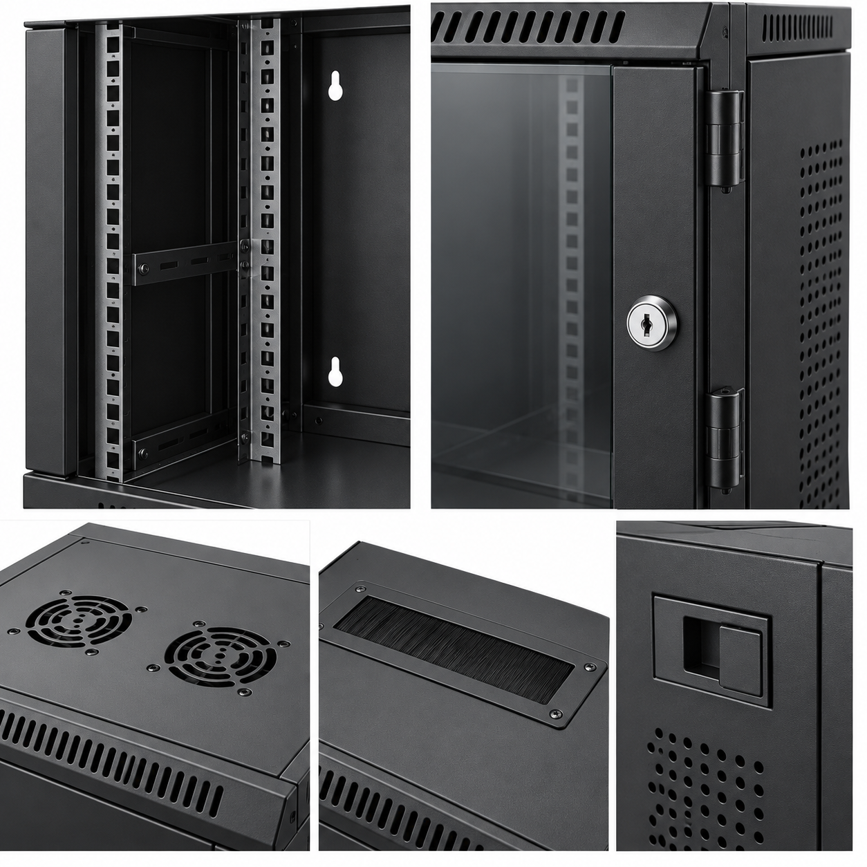 Rack rails and lock detail