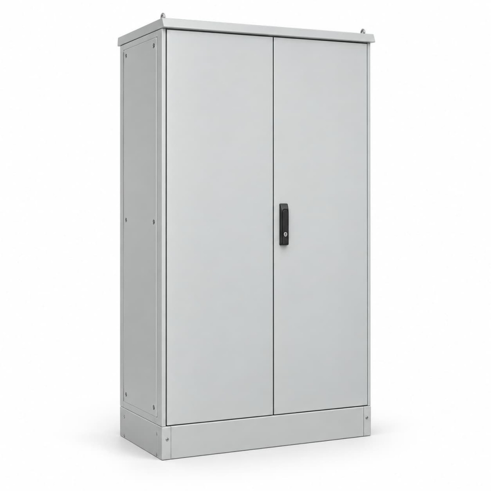Powder-coated floor-standing control cabinet