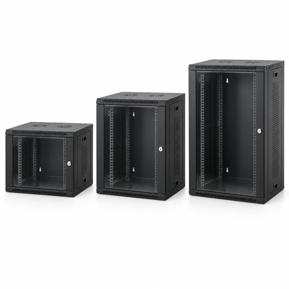 Wall-mount network rack cabinet