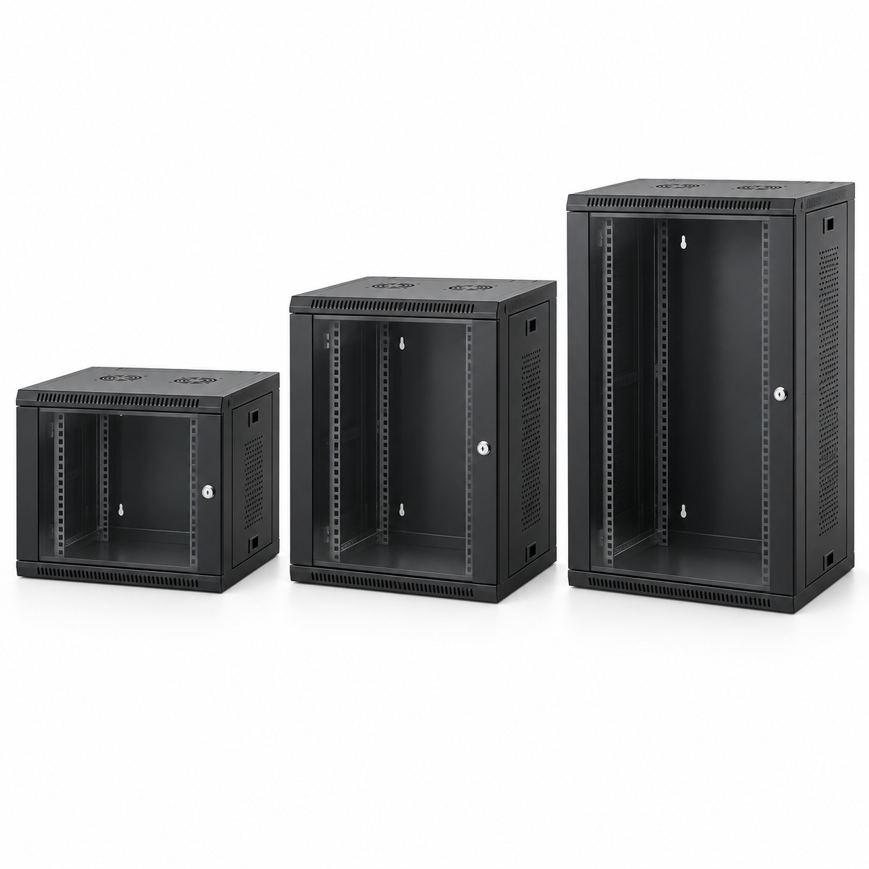 Wall-mount network rack cabinet